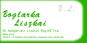 boglarka liszkai business card